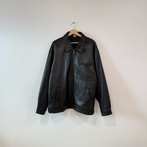 1990’s Vintage Black Leather men’s Jacket